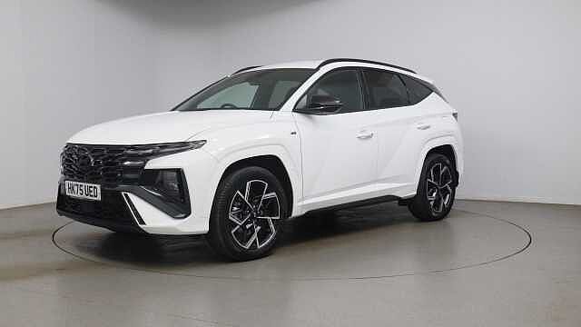 Hyundai TUCSON 1.6 T-GDi N Line SUV 5dr Petrol Hybrid Auto Euro 6 (s/s) (215 ps) ATLAS WHITE