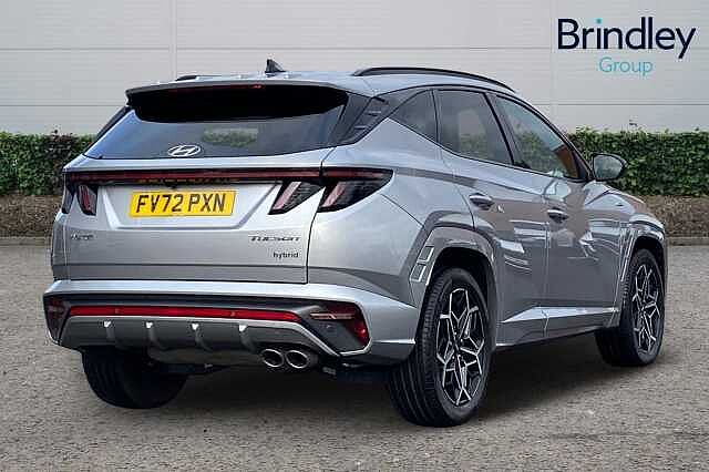Hyundai TUCSON 1.6 h T-GDi N Line SUV 5dr Petrol Hybrid Auto Euro 6 (s/s) (230 ps) Shimmering Silver