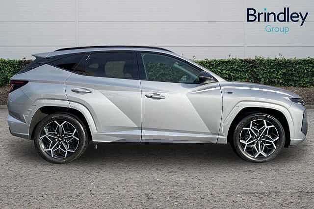Hyundai TUCSON 1.6 h T-GDi N Line SUV 5dr Petrol Hybrid Auto Euro 6 (s/s) (230 ps) Shimmering Silver
