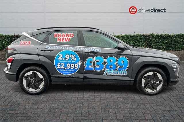 Hyundai KONA 48.4kWh Advance SUV 5dr Electric Auto (156 ps) Grey