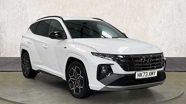 Hyundai TUCSON 1.6 h T-GDi N Line SUV 5dr Petrol Hybrid Auto Euro 6 (s/s) (230 ps) Atlas White