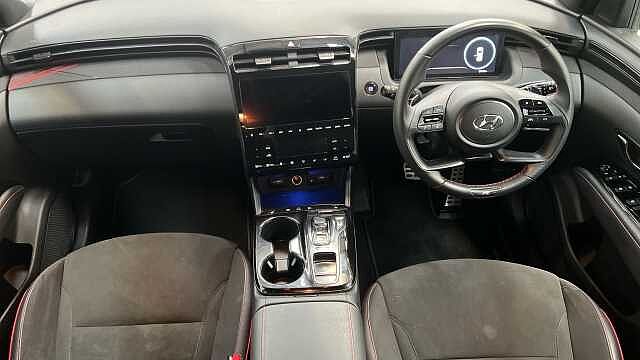 Hyundai TUCSON 1.6 h T-GDi N Line SUV 5dr Petrol Hybrid Auto Euro 6 (s/s) (230 ps) Sunset Red