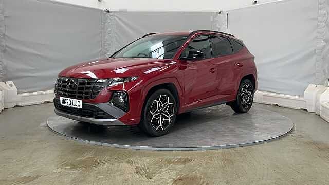 Hyundai TUCSON 1.6 h T-GDi N Line SUV 5dr Petrol Hybrid Auto Euro 6 (s/s) (230 ps) Sunset Red