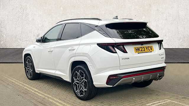 Hyundai TUCSON 1.6 h T-GDi N Line SUV 5dr Petrol Hybrid Auto Euro 6 (s/s) (230 ps) Serenity White