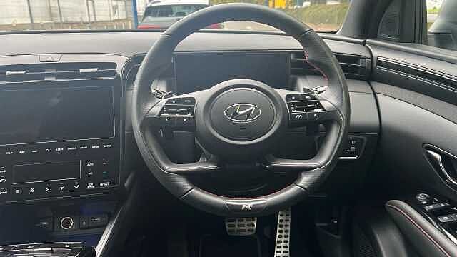 Hyundai TUCSON 1.6 h T-GDi N Line SUV 5dr Petrol Hybrid Auto Euro 6 (s/s) (230 ps) Serenity White