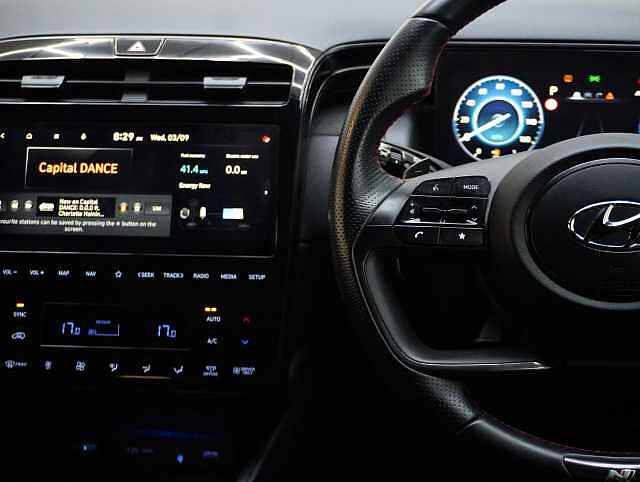 Hyundai TUCSON 1.6 h T-GDi N Line SUV 5dr Petrol Hybrid Auto Euro 6 (s/s) (230 ps) Phantom Black