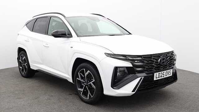 Hyundai TUCSON 1.6 T-GDi N Line SUV 5dr Petrol Hybrid Auto Euro 6 (s/s) (215 ps) White