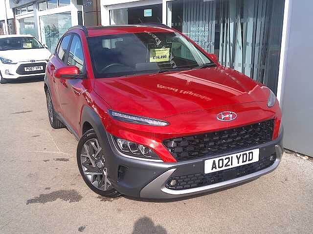 Hyundai KONA 1.6 GDi Hybrid Ultimate 5dr DCT Pulse Red