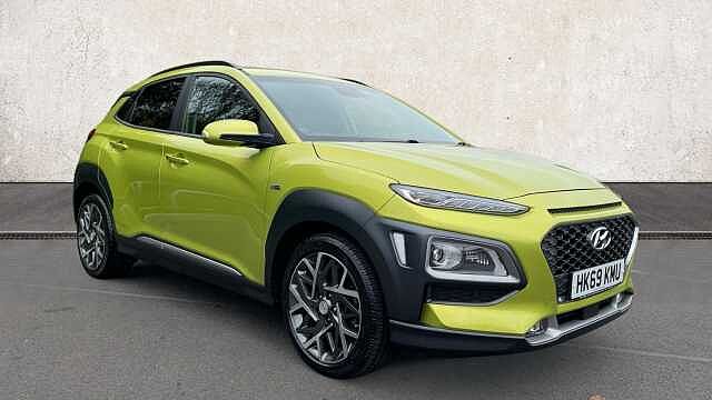 Hyundai KONA 1.6 h-GDi Premium SE SUV 5dr Petrol Hybrid DCT Euro 6 (s/s) (141 ps) Yellow