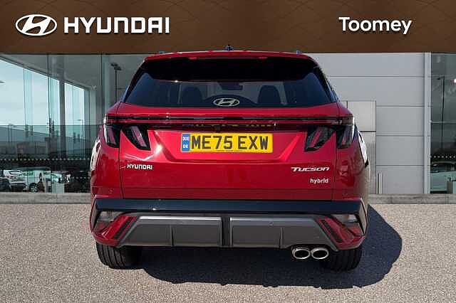 Hyundai TUCSON 1.6t N Line S Suv 5dr Petrol Hybrid Auto Euro 6 (s/s) (239 Ps) Ultimate Red