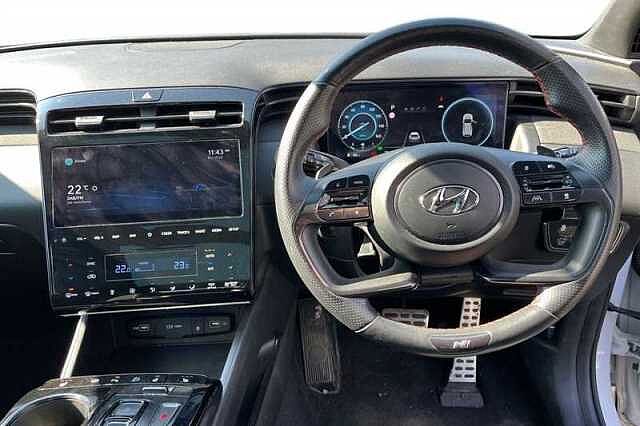 Hyundai TUCSON 1.6 TGDI HYBRID 230 N LINE S 5DR 2WD AUTO POLAR WHITE