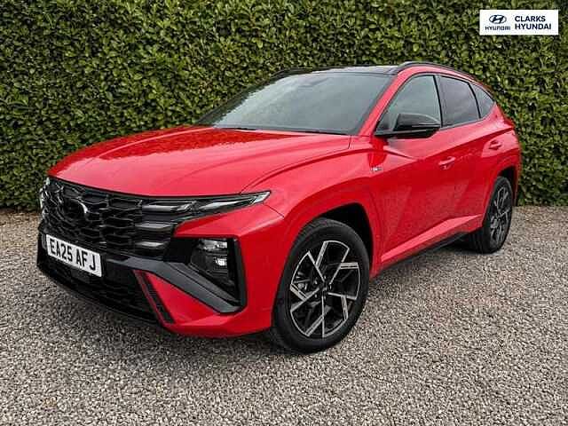 Hyundai TUCSON 1.6 T-GDi N Line S SUV 5dr Petrol Hybrid Auto Euro 6 (s/s) (215 ps) Red