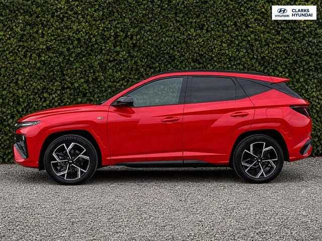 Hyundai TUCSON 1.6 T-GDi N Line S SUV 5dr Petrol Hybrid Auto Euro 6 (s/s) (215 ps) Red