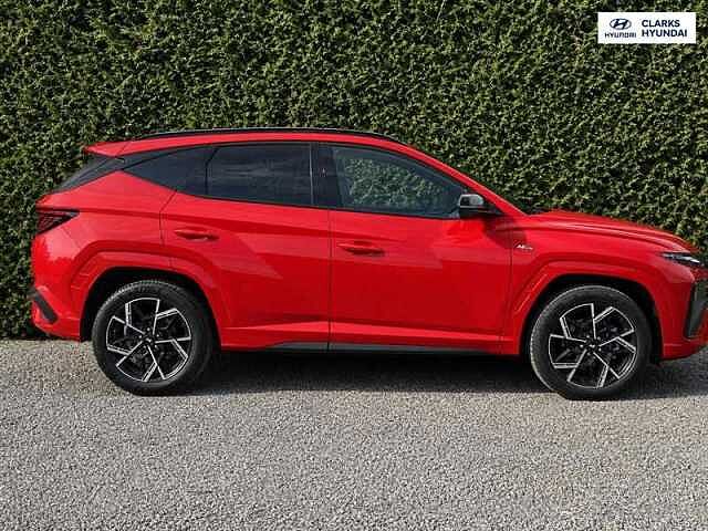 Hyundai TUCSON 1.6 T-GDi N Line S SUV 5dr Petrol Hybrid Auto Euro 6 (s/s) (215 ps) Red
